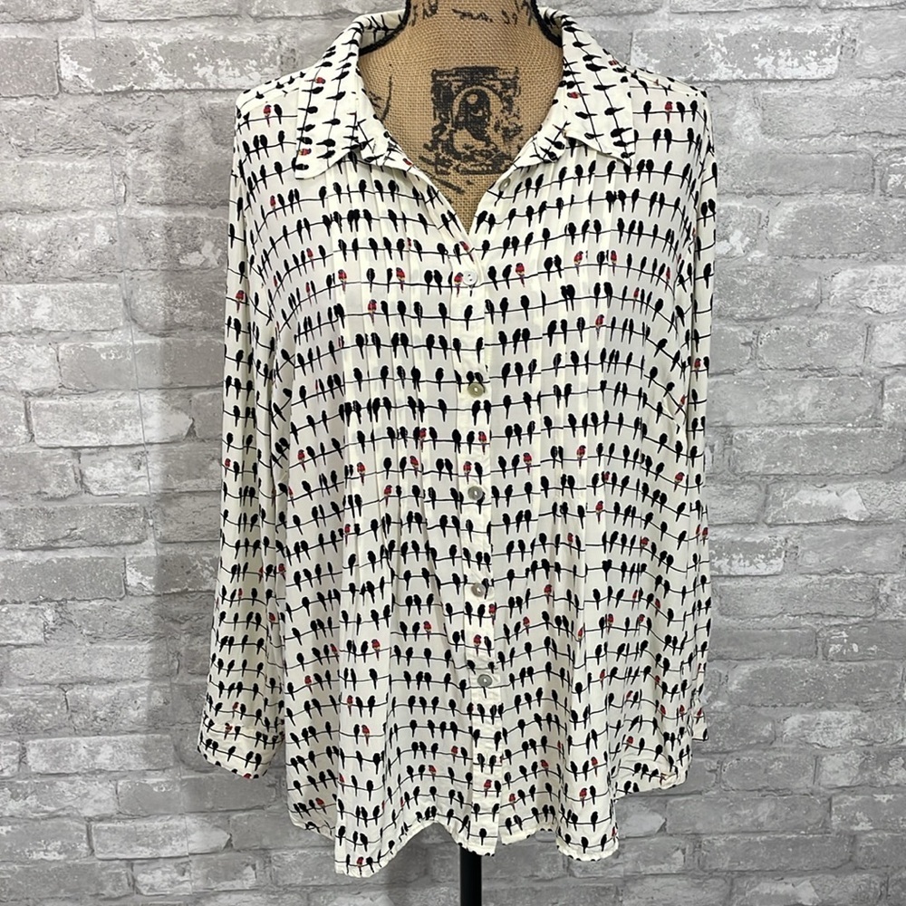 Jane & Delancey Bird Print Button
Down Shirt - Picture 2 of 6
